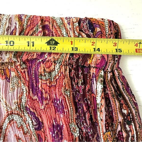 🍑 Handmade Boho Bohemian Midi Skirt Colorful Paisley Floral SMALL Hippie Elastic - Picture 8 of 11